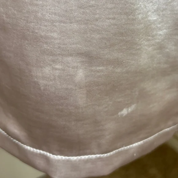 NWT Aakaa Champagne One Shoulder Lined Mini Dress w/ Ruffle Accent and Tie Belt - Picture 13 of 16